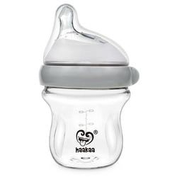 Haakaa Generation 3 Trinkflasche Glas 1 St grau
