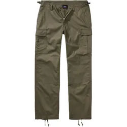 Cargohose BRANDIT "Brandit Damen Ladies BDU Ripstop Trouser", Damen, Gr. 34, Normalgrößen, olive, 100% Baumwolle, normal, Hosen Cargohose