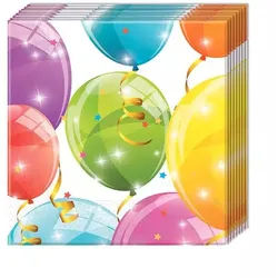 Servietten mit Modell Funkelnde Ballons - 20 Stück.