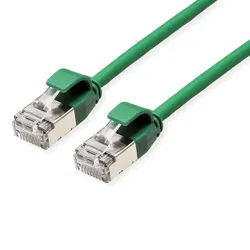 ROLINE U/FTP DataCenter Patchkabel Cat.6A (Class EA), LSOH, slim, grün, 0,15 m