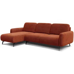 ECKSOFA FEBE 4-Sitzer links, dunkelorange