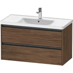 Duravit Ketho.2 Waschtischunterbau wandhängend Nussbaum dunkel Matt 984x455x549 mm - K25284021210000 K25284021210000