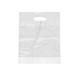 Starpak Griffloch Tragetaschen, HDPE, weiß, 50 cm x 45 cm x 9 cm, Kunststoff Tragetasche mit Griffloch, 1 Packung = 100 Stück