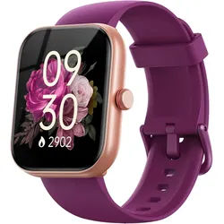 Fitpolo IDW28 Smartwatch (4,7 cm, android ios), Smartwatch mit 1.85" HD Display, Bluetooth Telefonie lila