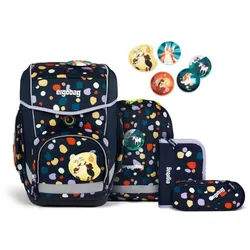 ergobag Schulranzen Cubo (5tlg., inkl. Sportbeutel, Federmäppchen, Schlampermäppchen, Kletties)