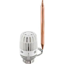 Heimeier Thermostat-Kopf K mit Wärmeleitsockel und Spiralfeder, weiß