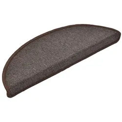 vidaXL Stufenmatte 65 x 24 x 4 cm Stufenmatten Stufenteppich 15 Stk Treppenmatten Kaffeeb braun
