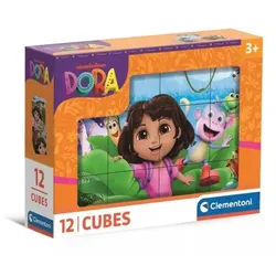 Clementoni: Dora die Entdeckerin Würfelpuzzle - 12 Teile