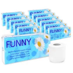 Sonderaktion Toilettenpapier, 3-lagig, hochweiß, Tissue aus 100% Zellstoff, 24 Packungen à 8 Rollen = 192 Rollen