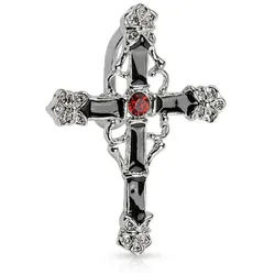 Order & Smile Schmuck Bauchnabelpiercing Bauchnabelpiercing Top Down Reverse Kreuz schwarz