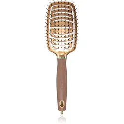 Olivia Garden Expert Flex Flache Bürste mit Nylonfarben Gold&Brown 1 St.