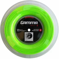 Gamma Tennissaite Moto (Haltbarkeit+Spin) limettegrün 200m Rolle
