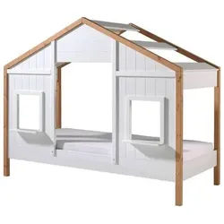 Hausbett Babs LF: 90x200 cm Kiefer Weiß Echtholz