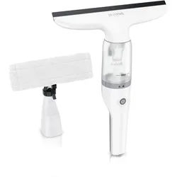 Brandson Akku-Fenstersauger Fensterreiniger inkl. Sprühflasche mit Wischbezug, 28 cm Saugdüse, Laufzeit ca. 30 minuten, für Fenster Duschkabine Spiegel, 2200 mAh