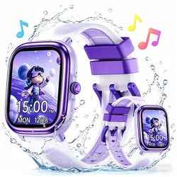 Forrlite Kinderuhr Smartwatch für Jungen und Mädchen Smartwatch (IP68 wasserdichte Fitness Aktivitäts Tracker Uhr,Herzfrequenz Schlafmonitor,20+ Sportmodi,Schrittzähler,Wecker,Kindergeschenke für Teenager ab 5 Jahren cm) lila