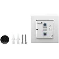 SCHELLENBERG Rollladen-Funksteuerung Aufputz, Smart Home Funk-Zeitschaltuhr, zur Steuerung für Rollläden, Licht, Steckdosen und Markisen weiß
