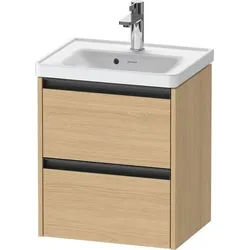 Duravit Ketho.2 Waschtischunterbau wandhängend Natur Eiche Matt 484x375x549 mm - K25280030300000 K25280030300000