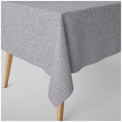 SCHÖNER LEBEN. Tischdecke SCHÖNER LEBEN. Tischdecke Silberglanz eckig div. Größen, handmade silberfarben|weiß 130 cm x 220 cm