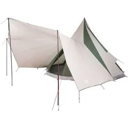 vidaXL Tipi-Zelt Familien-Tipi-Zelt Tipi Grün und Beige 510 x 690 x 330 cm, Personen: 12 (1 tlg) grün