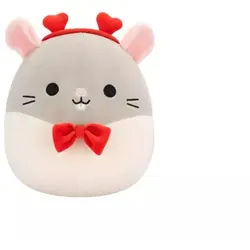 Squishmallows: Rusty die graue Ratte mit Fliege und Herzstirnband - 20 cm