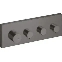 hansgrohe Fertigmontageset Axor Starck UP-Thermostat, eck., 3 Verbr., brush. bla vc