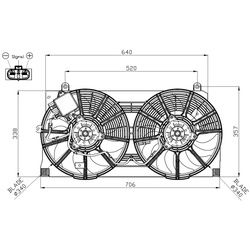 NRF Kühlerlüfter 12V für Nissan Leaf