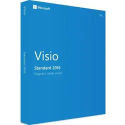 Visio 2016 Standard - Produktschlüssel - Sofort-Download - Vollversion - 1 PC - Deutsch