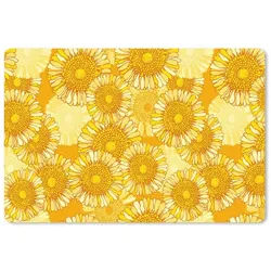 MuchoWow Mauspad Sonnenblume - Sommer - Muster - Blumen (1-St), Mauspad XXL, Schreibtischunterlage groß, Gaming Setup, 90x60 cm bunt 90 cm x 60 cm