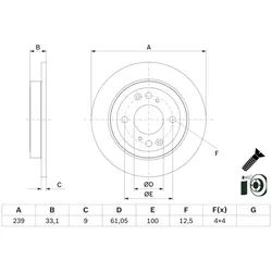 Bremsscheibe BOSCH 0 986 479 E95 hinten, voll, 1 Stück