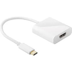 USB-C-Adapter HDMI, weiß USB-C-Stecker > HDMI-Buchse (Typ A)