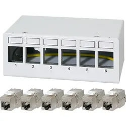 LOGILINK Patchpanel NK4091 6Port inkl. 6 CAT6A Modulen