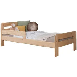 Mid.you Bett , Naturfarben , Holz , Kiefer , massiv , Höhe ca. 18 cm , 90x200 cm , für Rollrost geeignet , Schlafzimmer, Komplette Schlafzimmer und Serien, Schlafzimmerserien