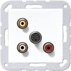Jung Multimedia-Einsatz Cinch Audio/Composite Video/S-Video (anthrazit matt)