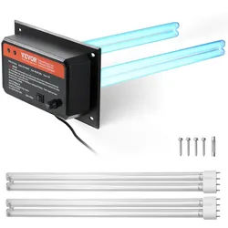 VEVOR HVAC-Luftreiniger für das ganze Haus, 72 W, 258 mm, UV-UVC-Licht im Kanal für Klimaanlagenkanäle, Luftwäscher mit 2 Ersatzbirnen, HVAC-UV-Lampen , Air-Purifier für Klimaanlagen