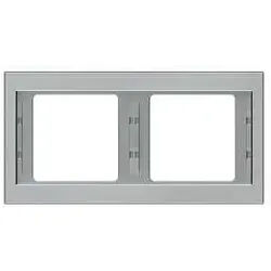 Berker 13637004 Rahmen 2-fach waagerecht, K.5, Edelstahl, Metall mattiert