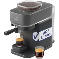 PHILIPS baristina Espressomaschine BAR305/60 mit Mahlwerk für ganze Bohnen, 16 bar Pumpendruck, Schwarzgrau grau|schwarz