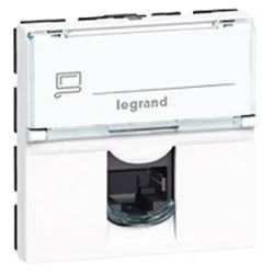 Legrand 076593 Datendose Kategorie6 1xRJ45 90° ungeschirmt STP 2M Mosaic weiß