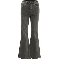 Regular-fit-Jeans KAFFE "Jeans KAsinem", Damen, Gr. 40, N-Gr, grau (medium grau denim), Obermaterial: 75% Baumwolle CO. 13% Viskose CV. 10% Polyester PES. 2% Elasthan EL., Jeans