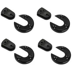 SO-TECH® Möbelbeschlag 4 x Verbindungsbeschlag schwarz Ø 49 mm (4 St), zur fugenlosen Aufdopplung Blenden und verbinden schwarz