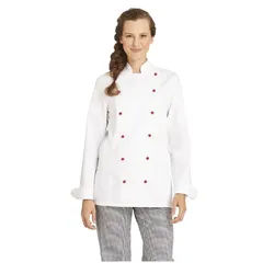 Damen-Kochjacke Langarm "08/5722 - 34 - Weiß