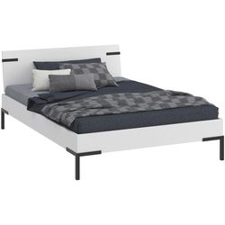 Xora Bett , Weiß , Holzwerkstoff , 140x200 cm , in verschiedenen Holzdekoren erhältlich, in verschiedenen Größen erhältlich, für Lattenrost geeignet , Schlafzimmer, Komplette Schlafzimmer und Serien, Schlafzimmerserien