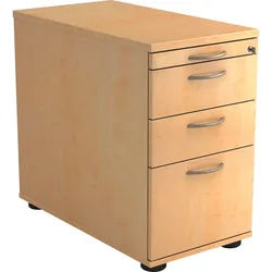 Venda Anstellcontainer , Ahornfarben , Kunststoff , 4 Schublade(n) Schubladen , 42.8x72-76x80 cm , Fsc, DIN EN ISO 14001 , Beimöbel erhältlich , Büromöbel, Büromöbel-Sets & Büromöbel-Serien, Büromöbelserien