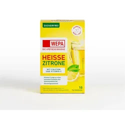 WEPA HEISSE ZITRONE zuckerfrei 10X10 g Pulver