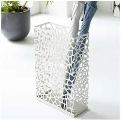 Yamazaki Schirmständer Nest Design rechteckig schmal Regenschirmständer für Regenschirme, Schirmhalter, Regenschirmhalter, modern weiß