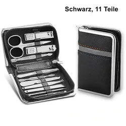 TPFBeauty Maniküre- & Pediküre-Set 11-teilig aus Kunstleder - Rosa