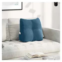 vidaXL Rückenkissen, Rückenkissen Blau 45 x 24 x 50 cm Samt blau