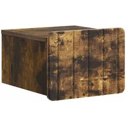 vidaXL Nachttisch 33 x 34,5 x 24 cm Nachttisch hängend Nachtschrank Nachtkommode Geräuch braun