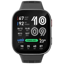 Amazfit Bip Max Smartwatch, 2,07" AMOLED Display, Fitness- und Gesundheitstracking grau