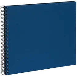 Bella Vista 35x30 cm, 40 schwarze Seiten, blau, Spiralalbum