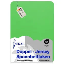 DUKAL Spannbettlaken Kinderspannbettlaken oval für Kinderwagen/Stubenwagen, 100% Baumwolle, Doppel-Jersey, Gummizug: rundum, (1 Stück), 50x88 cm, aus hochwertigem Doppel-Jersey, Made in Germany grün 50 cm x 88 cm